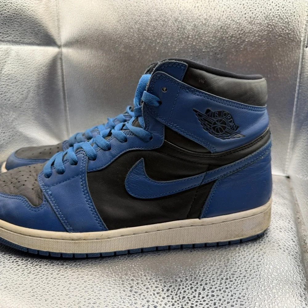 Size‎ 13 Jordan 1 Retro OG High Dark Marina Blue Mens Sneaker Shoes 555088-404
